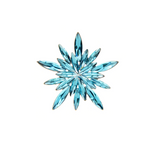 Light Marquis Crystal Snowflake Brooch