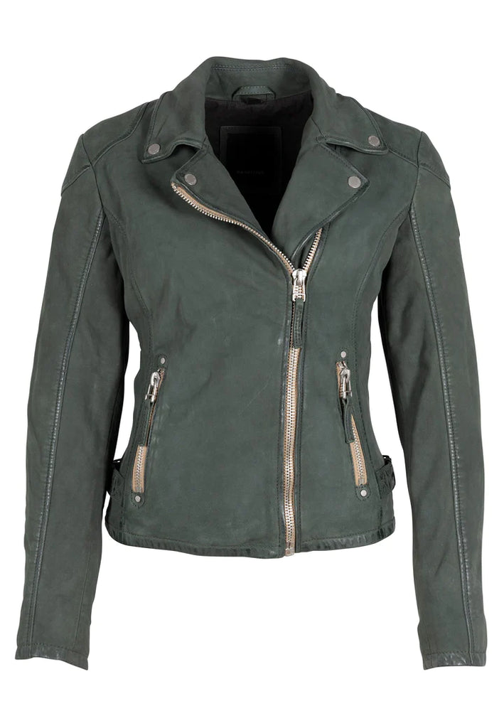 MANTEAU CUIR FEMME - KARYN - Sage