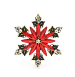 Vintage Crystal Snowflake Brooch