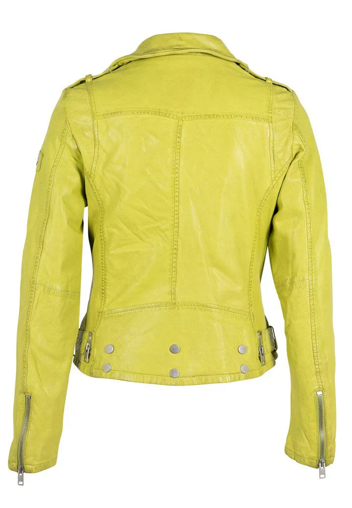 MANTEAU CUIR FEMME - WILD - Lime