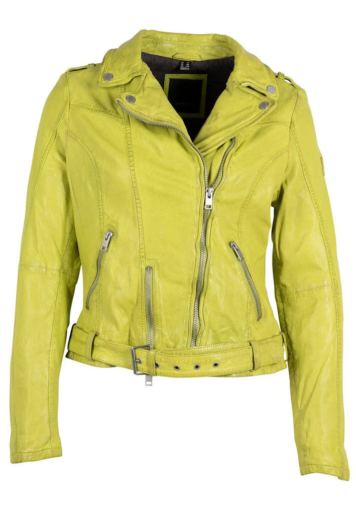 MANTEAU CUIR FEMME - WILD - Lime