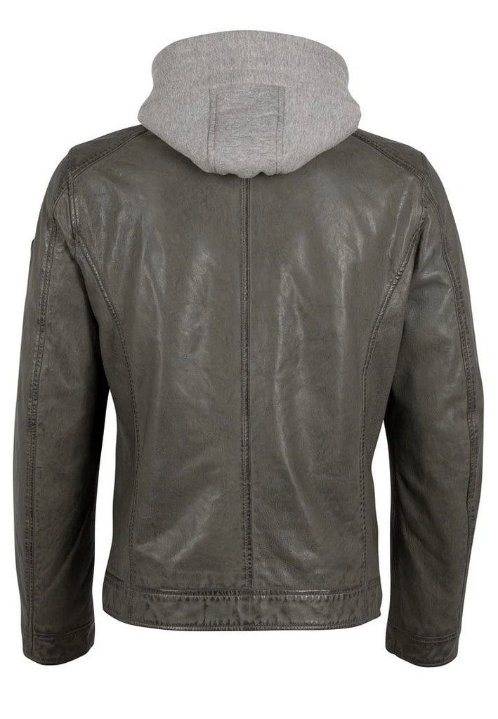 MANTEAU CUIR HOMME - BAXDER - Dusty Green