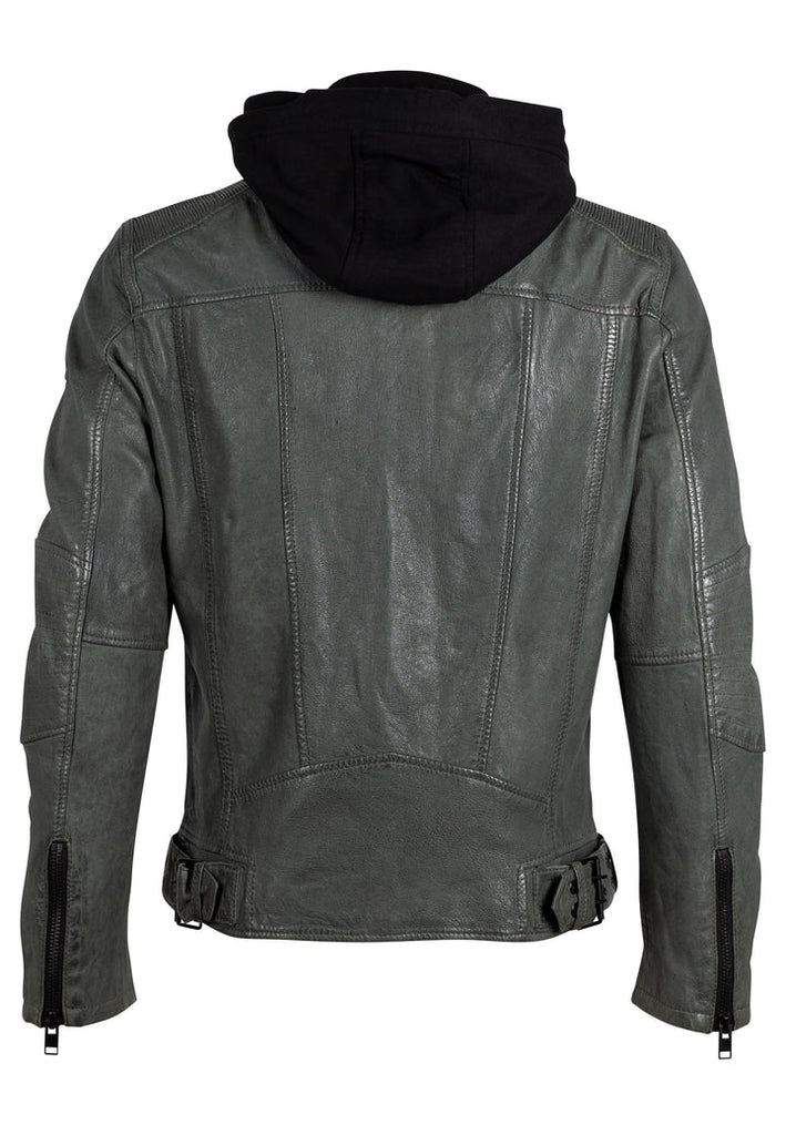 MANTEAU CUIR HOMME - KAYTO - Dark Sage