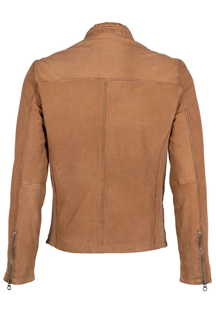 MANTEAU CUIR HOMME - BLAKE - Camel