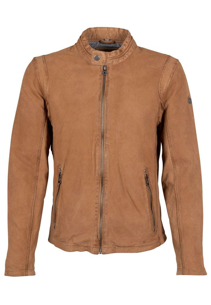 MANTEAU CUIR HOMME - BLAKE - Camel