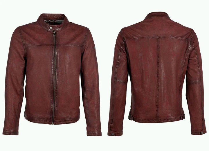 MANTEAU CUIR HOMME - HIET - Red