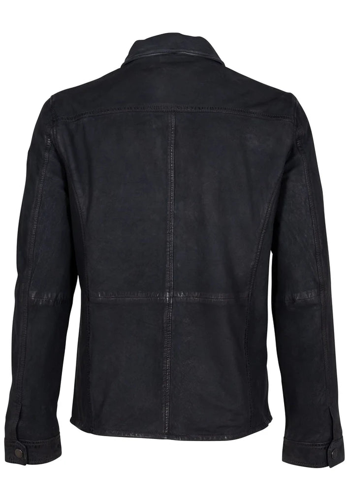 MANTEAU CUIR HOMME - SEDRO - Dark Navy