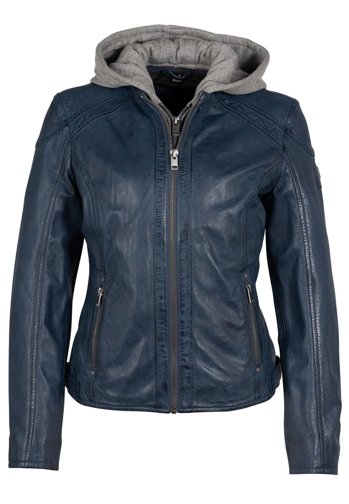 MANTEAU CUIR FEMME - ALLICE - Bleu