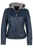 MANTEAU CUIR FEMME - ALLICE - Bleu