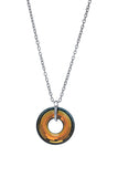 Limited Edition - Circle Disk Crystal Pendant Necklace