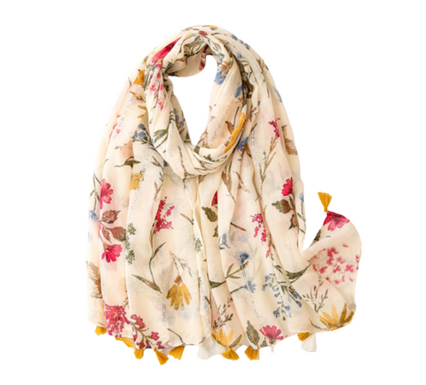 Vintage Floral Scarf