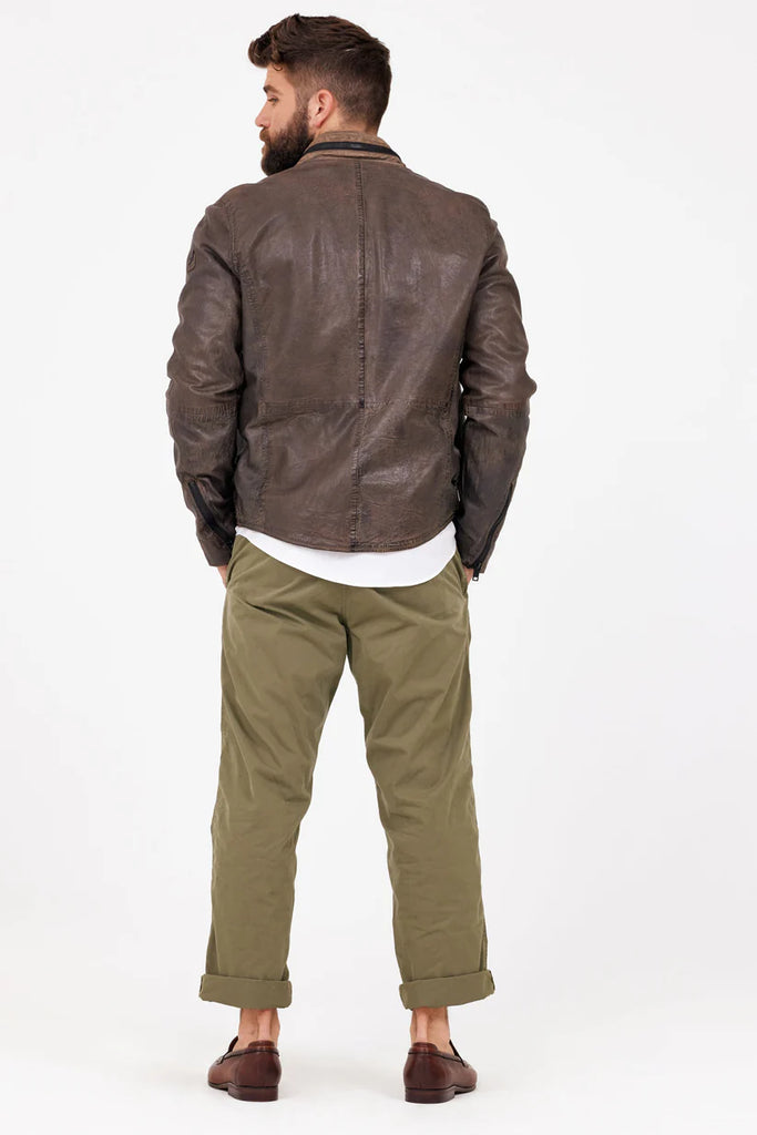 MANTEAU CUIR HOMME - COVE - Elephant