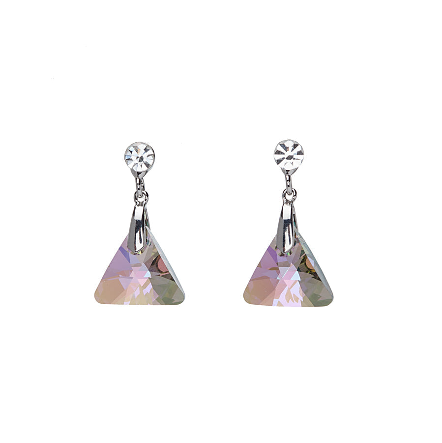 Paradise Shine Swarovski Crystal Triangle Drop Earrings