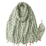 Green Flower Scarf