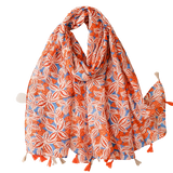 Orange Flower Scarf