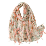 Delicate Pink Roses Scarf