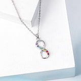 Chakra Infinity Pendant Necklace with Swarovski Crystals