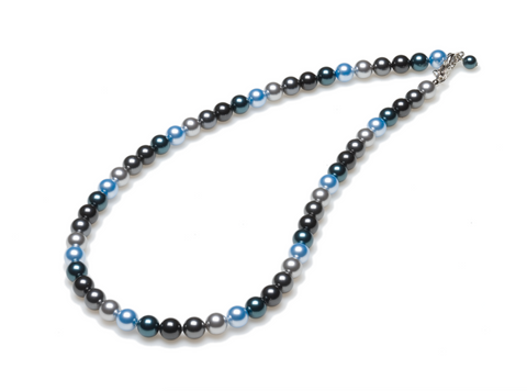 Limited Edition 8mm Swarovski Pearl Necklace – Rhodium-Plated Brass