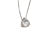 Clear Crystal Trillium Pendant Necklace