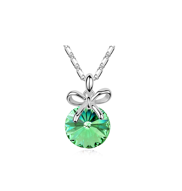 Swarovski Crystal Rivoli Bow Pendant Necklace