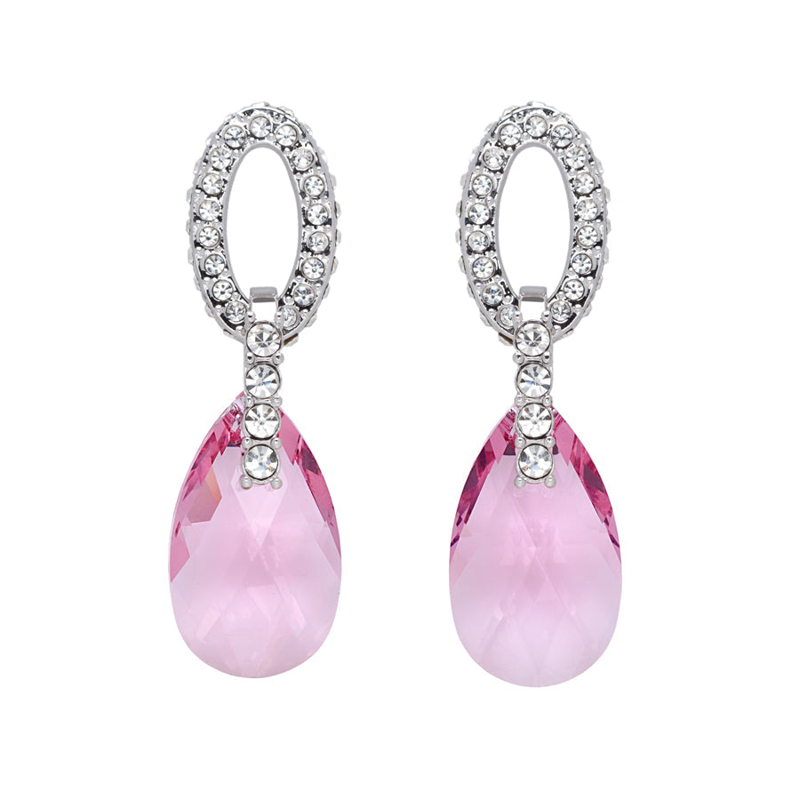 Light Rose Swarovski Drop Earring