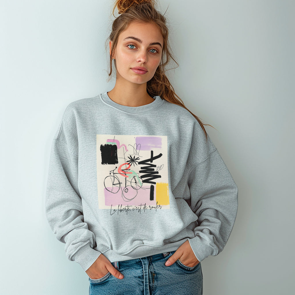 Chandail Crewneck Coton - LA LIBERTÉ, C'EST DE ROULER