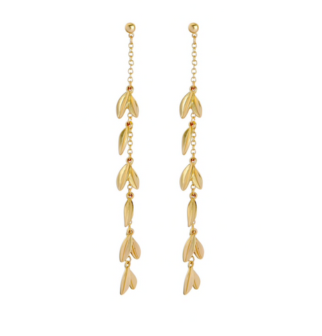 Leaf threader earrings - Don't AsK